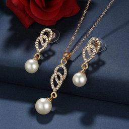 Water drop necklace set