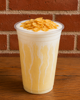 Corn Soy Milk w Salty Cream Cheese Topping