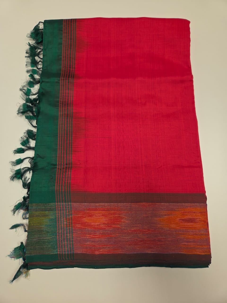 Plain Silk Cotton Saree _0