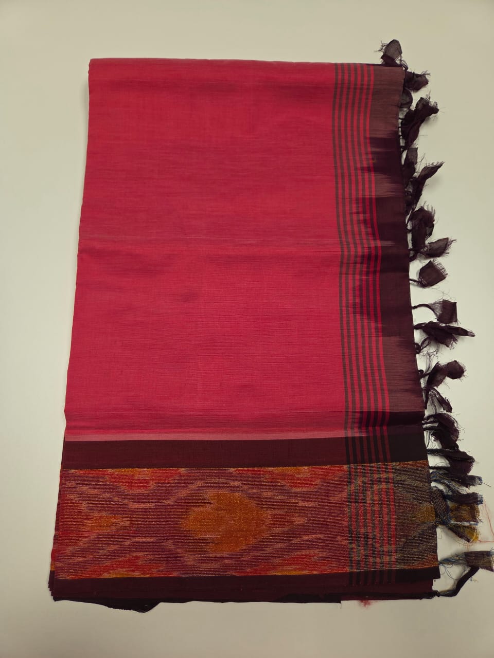 Plain Silk Cotton Saree _0