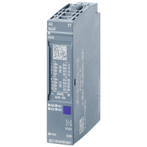 SIMATIC ET 200SP AQ 4xU/I ST / Analog Module - Output (6ES7135-6HD00-0BA1)