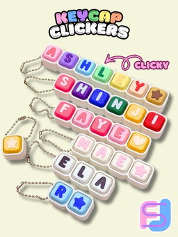 Custom name clicker keychain