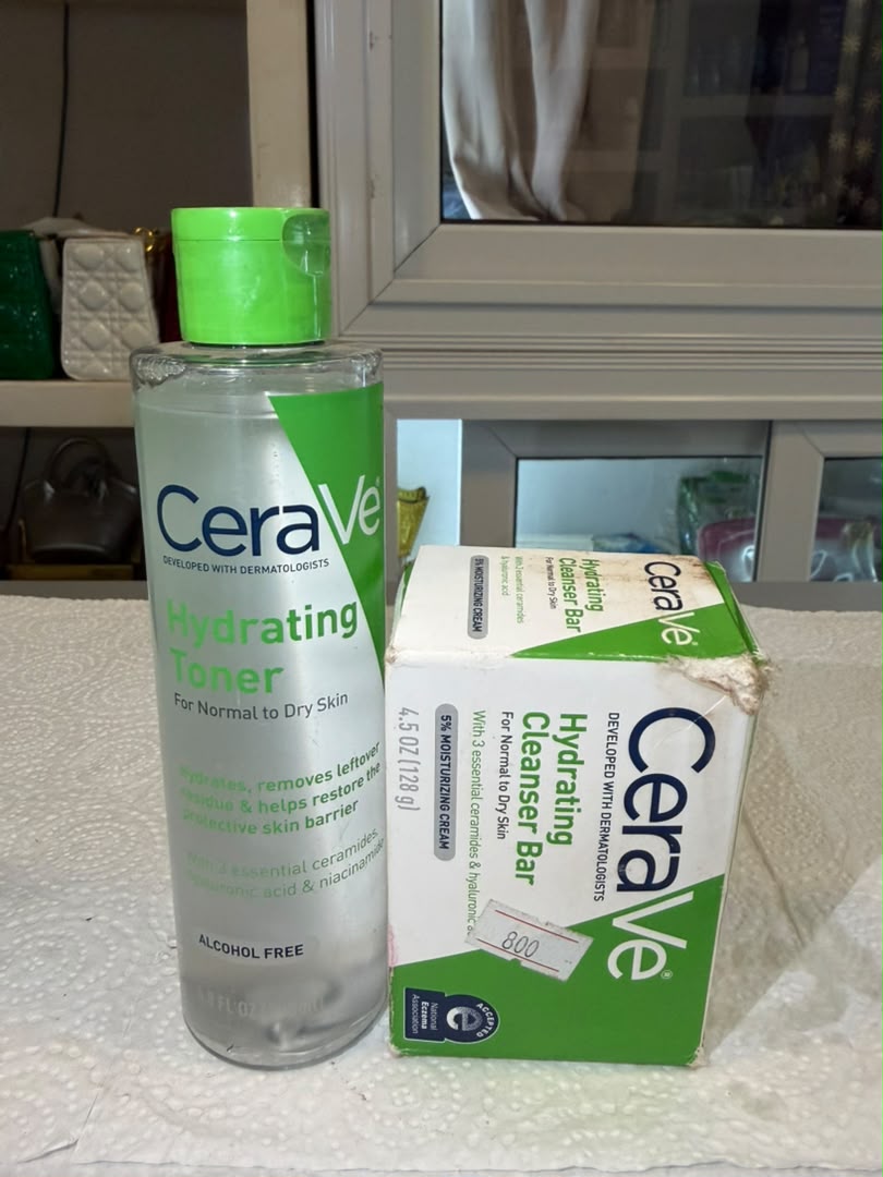 CeraVe Hydrating Toner & CeraVe Hydrating Cleanser Bar