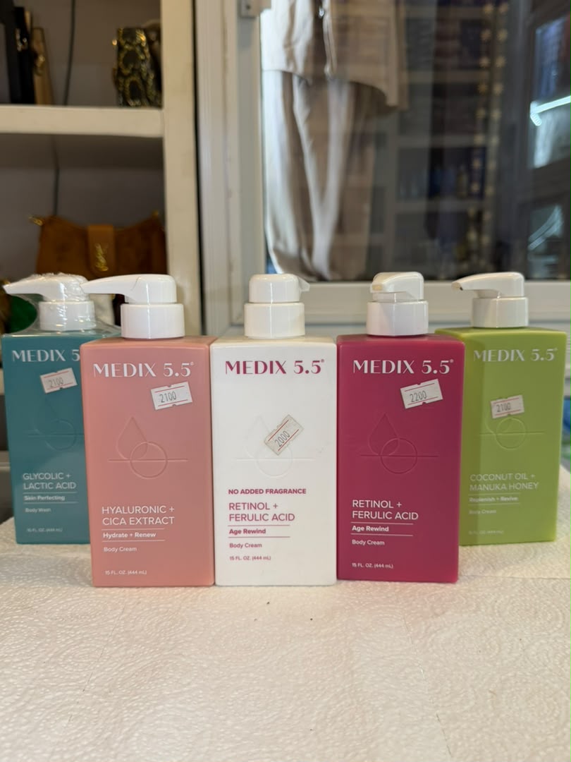 MEDIX 5.5 Glycolic + Lactic Acid Body Wash & Body Cream