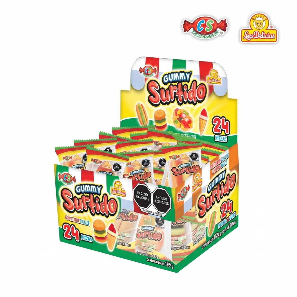 Gummy Surtido 24 pzs  LAS DELICIAS