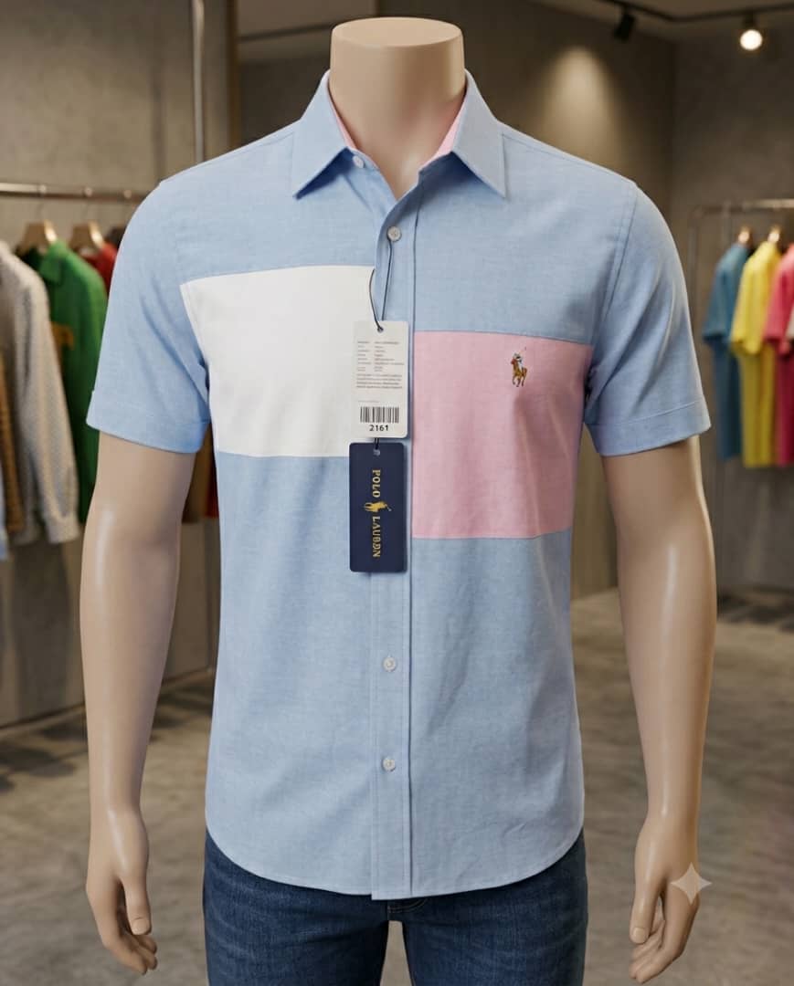 Chemise  de luxe  Ralph Lauren – Style Color-Block Pastel  CLR00_0