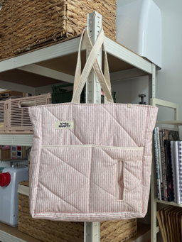 Lucy Totebag - Pink Stripe