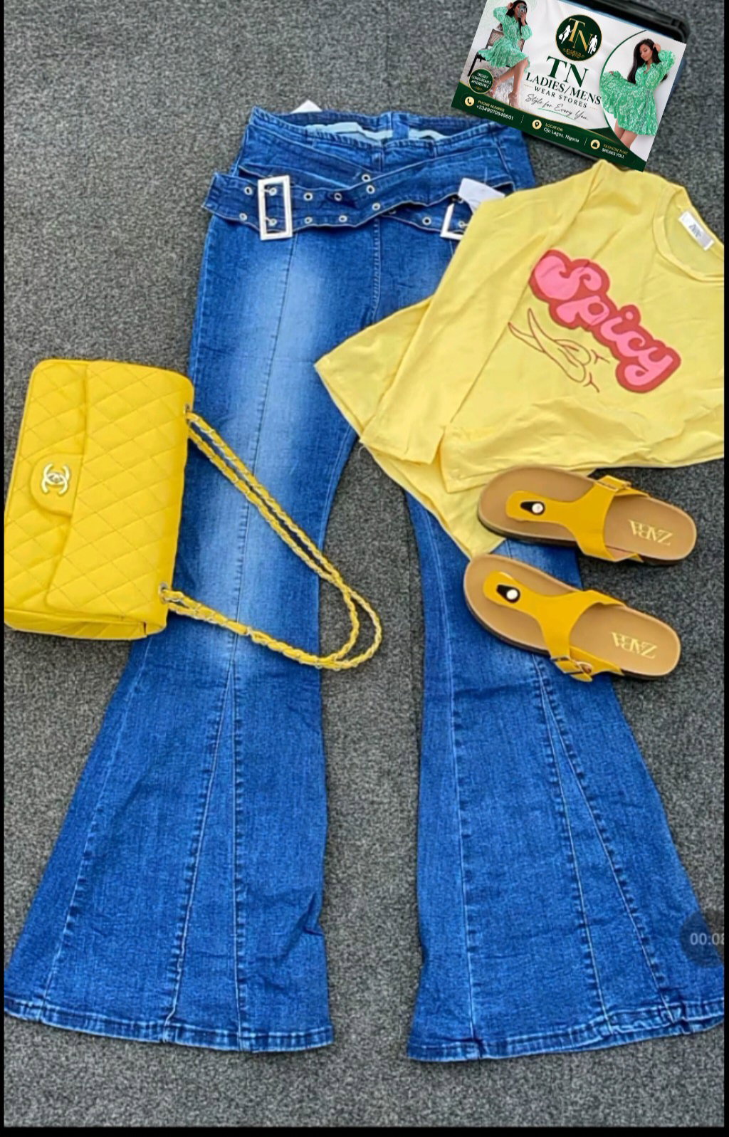 Complete set (top, jean, bag, and slippers)_14