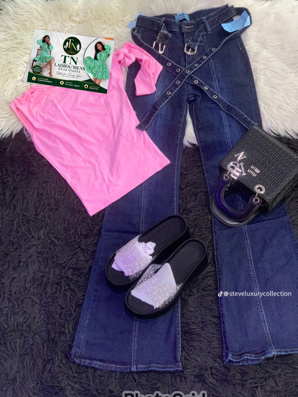 Complete set (top, jean, bag, and slippers)_22