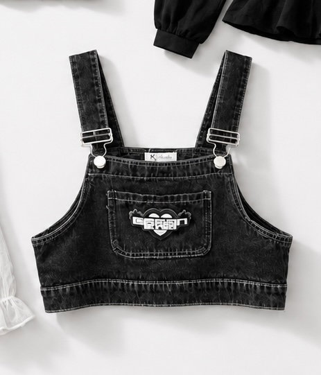 Jumper Top | Denim Crop Top
