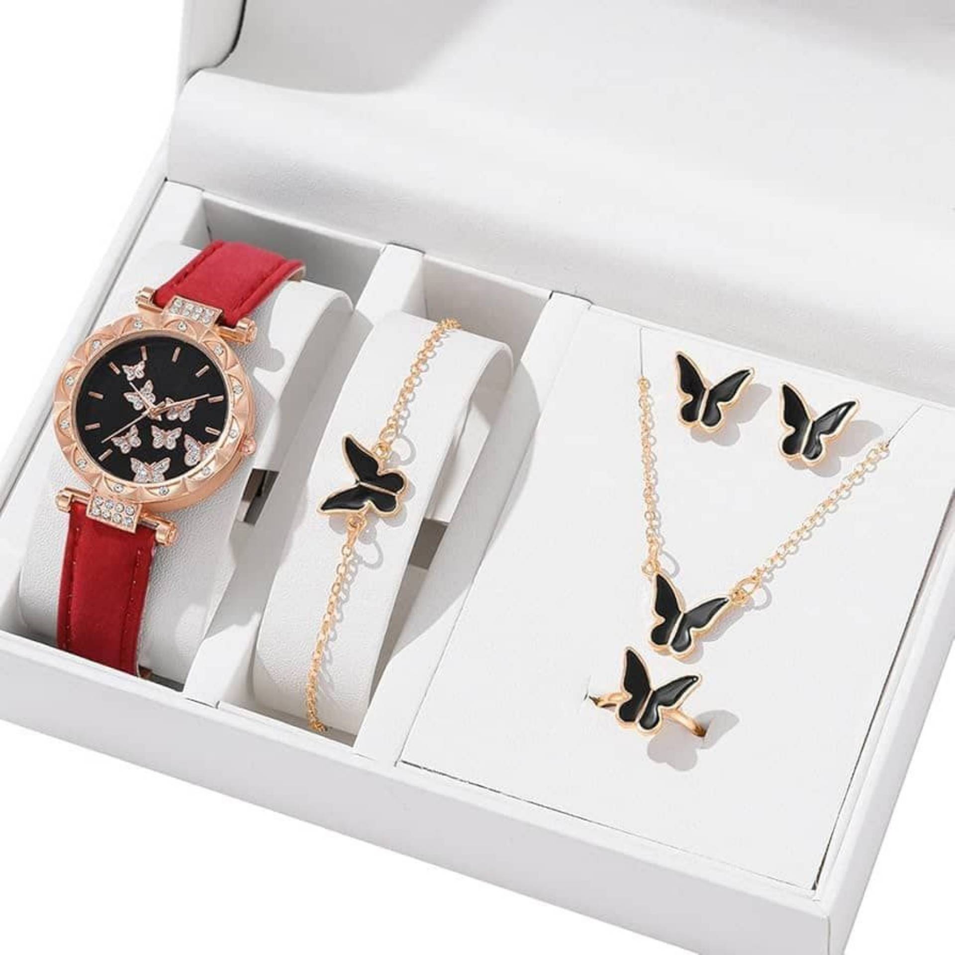 Watch + butterfly necklace set_0