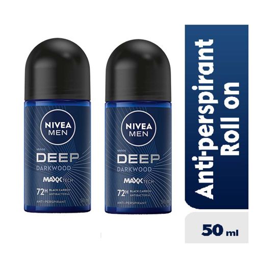 NIVEA MEN Deep Antibacterial Anti-Perspirant Rollon,72h - 50 Ml (Pack Of 2)._0