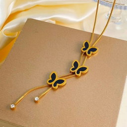 Triple butterfly necklace
