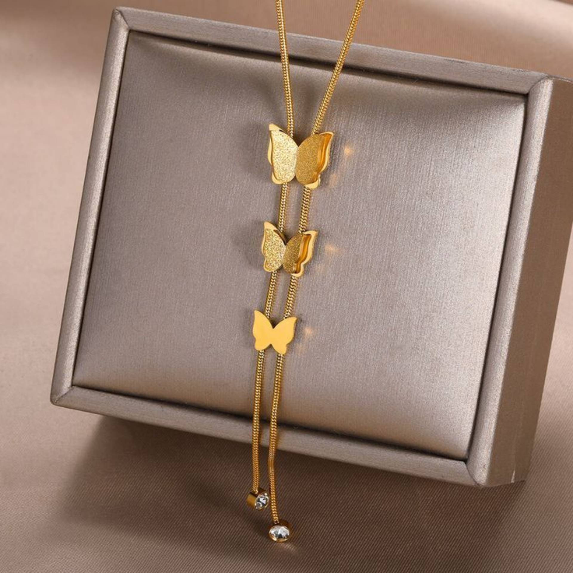 Triple butterfly Necklace_0