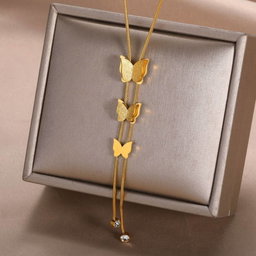 Triple butterfly Necklace