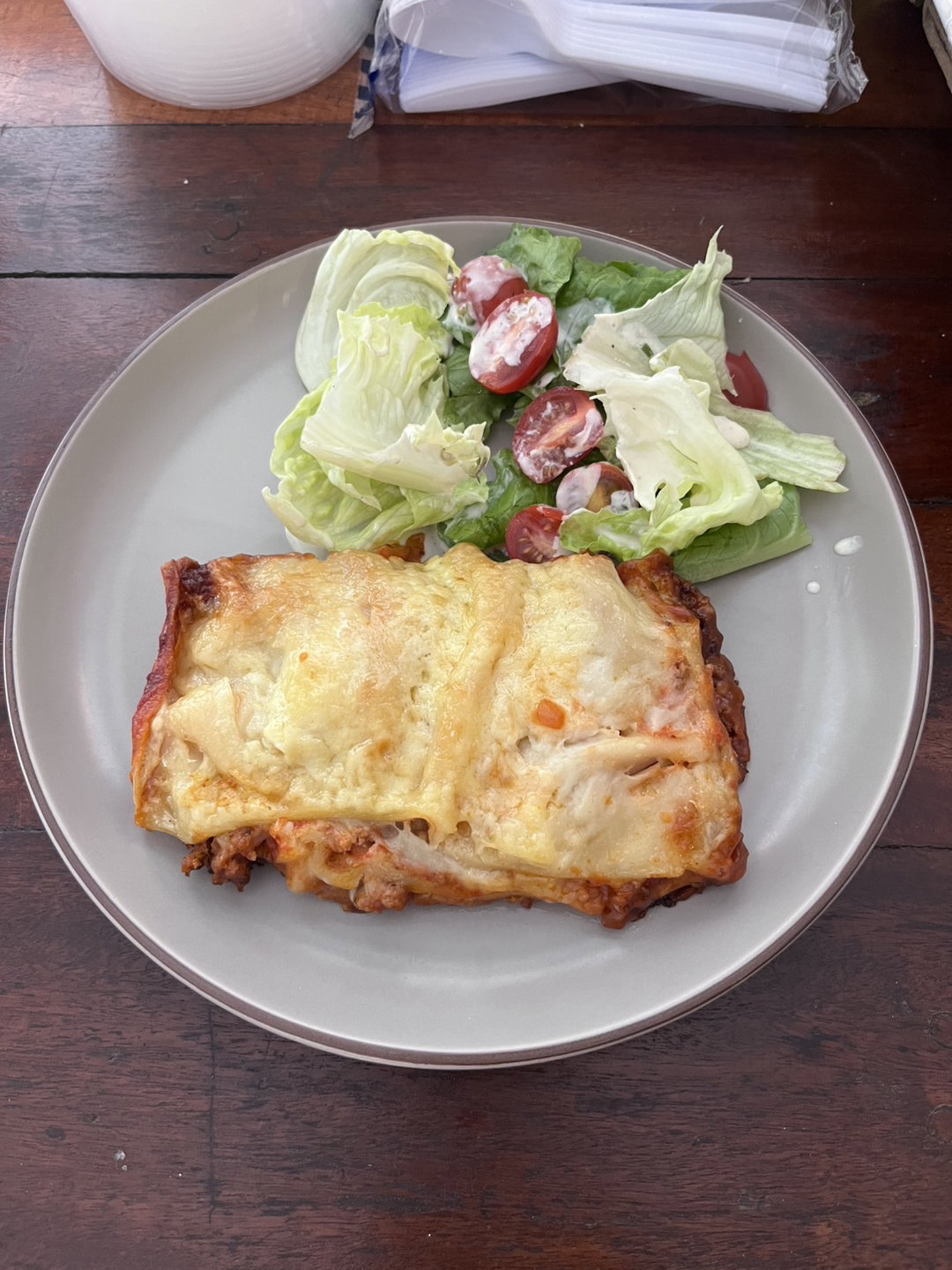 Lasagna and Salad