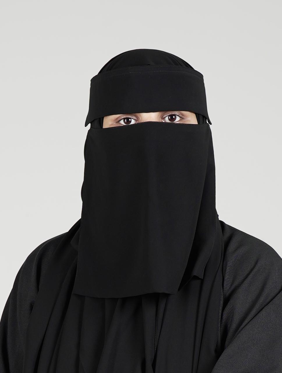 Liara Medium Double Layer Niqab – 10 Inch Length_0