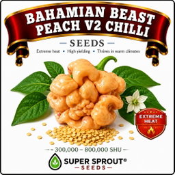 BAHAMIAN BEAST PEACH x 10+ organic seeds