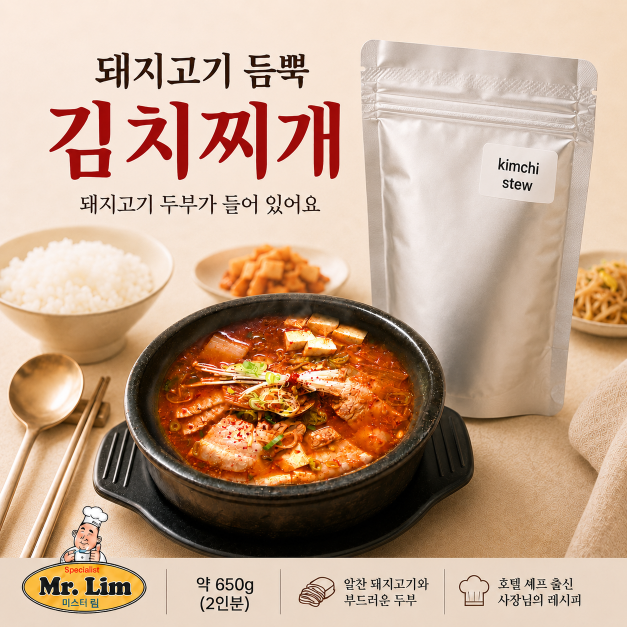 4. 돼기고기 듬뿍 김치찌개 [4-7]