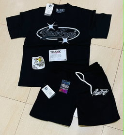 Black Tee & Shorts Set