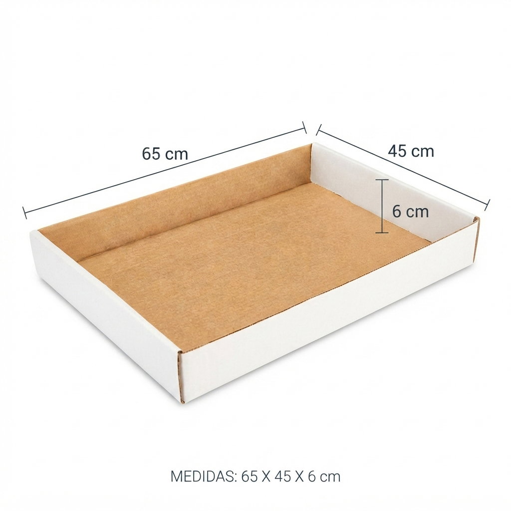 65x45x6 Media caja sin tapa 