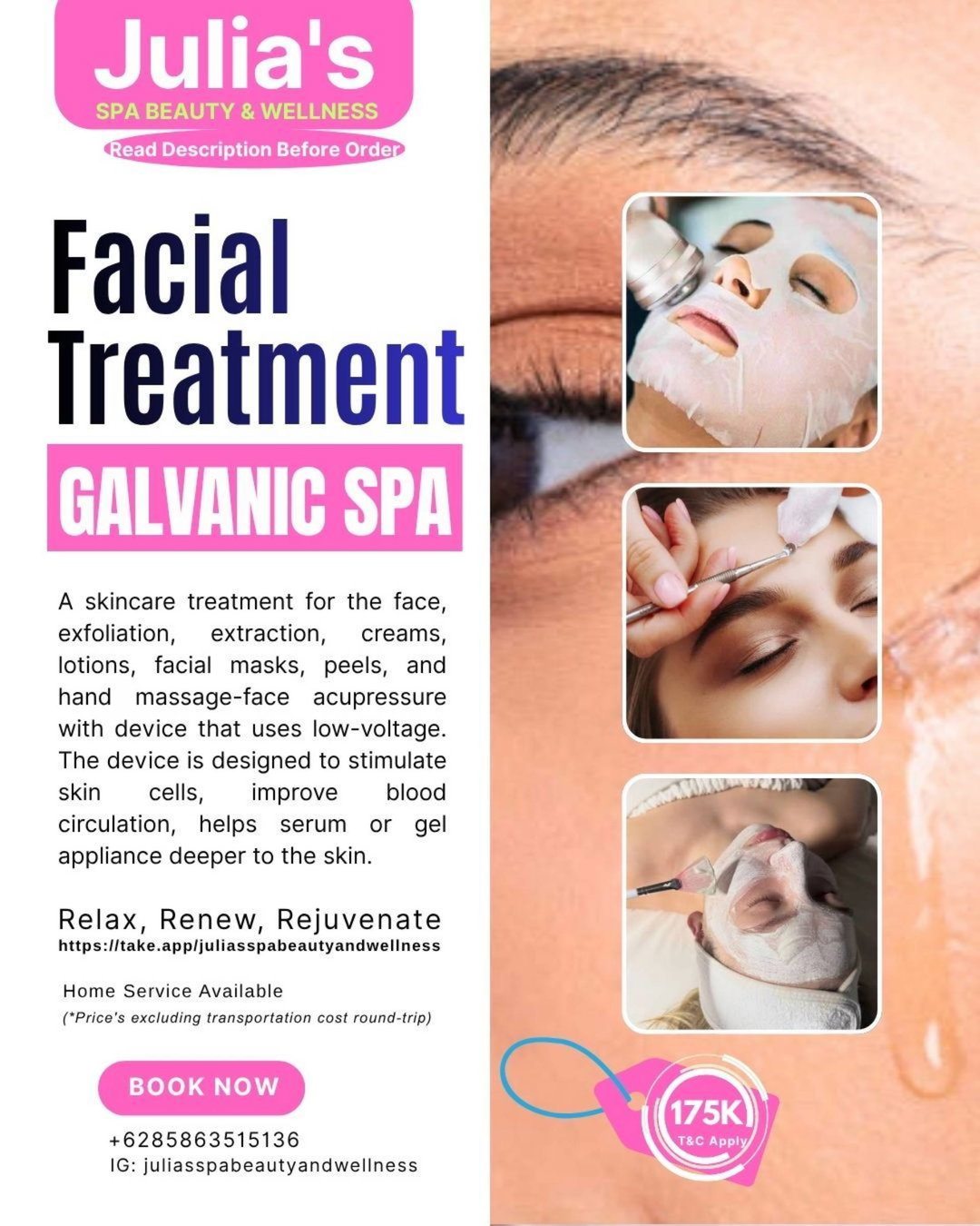 Facial Treatment Galvanic 60mins 175K