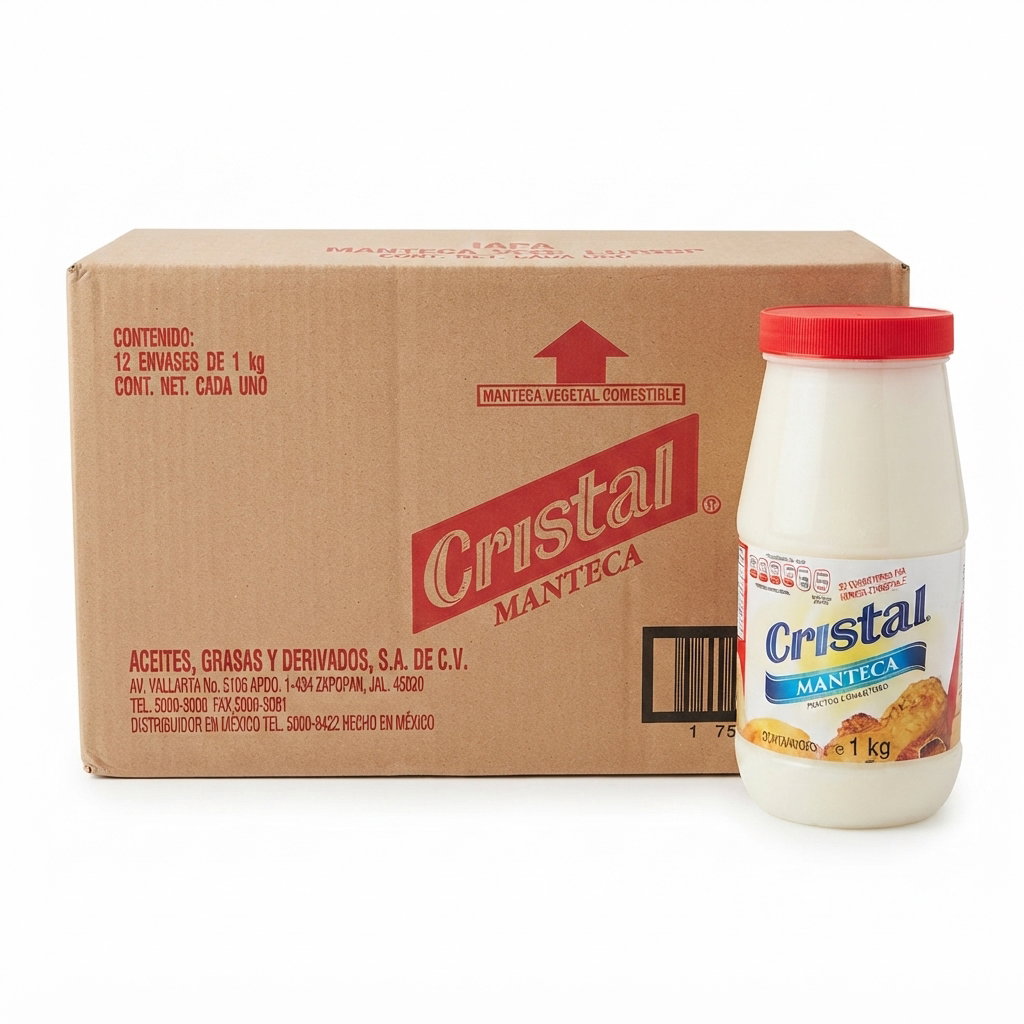 Caja Manteca 12 pz CRISTAL