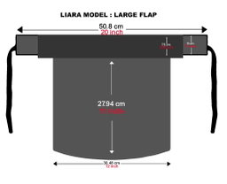 Liara Large Flap Niqab – 11 Inch Length