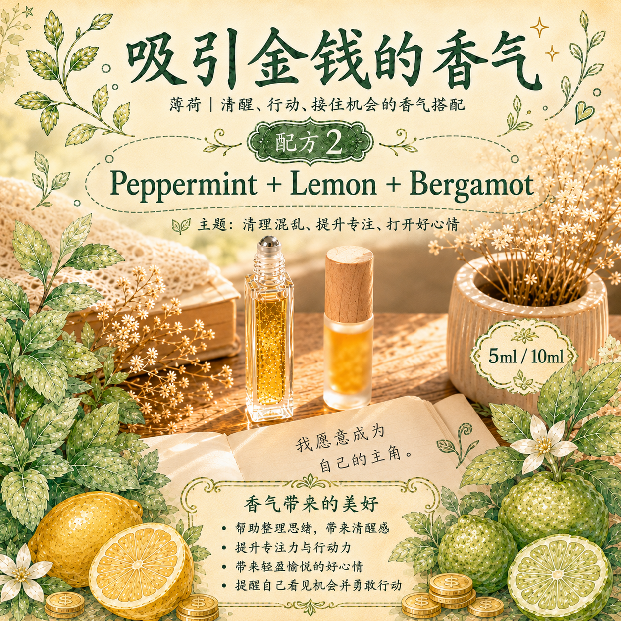 吸引金钱能量精油｜Abundance Aroma Roller B_0