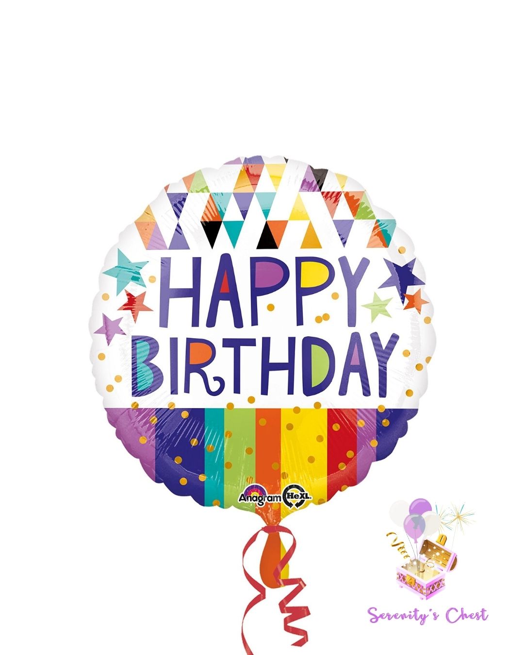 18" Happy Birthday Confetti Theme Foil Balloon_0