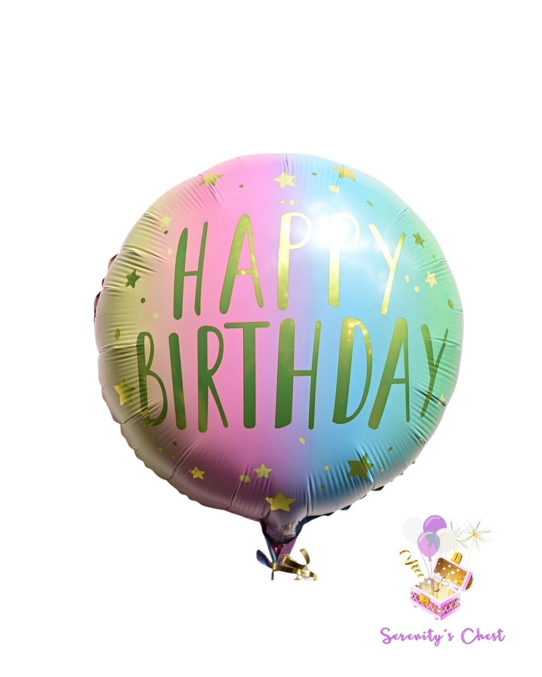 18" Happy Birthday Pastel Coloured Foil Balloon