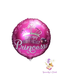 18" Happy Birthday Princess Foil Balloon