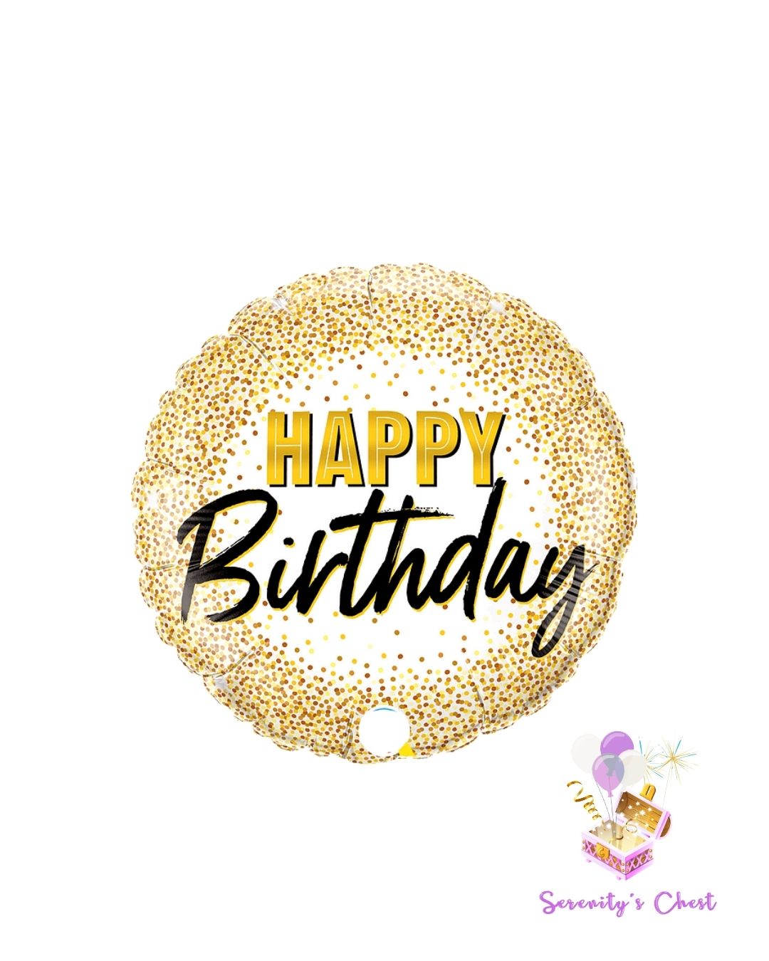 18" Happy Birthday Golden Themed Foil Balloon