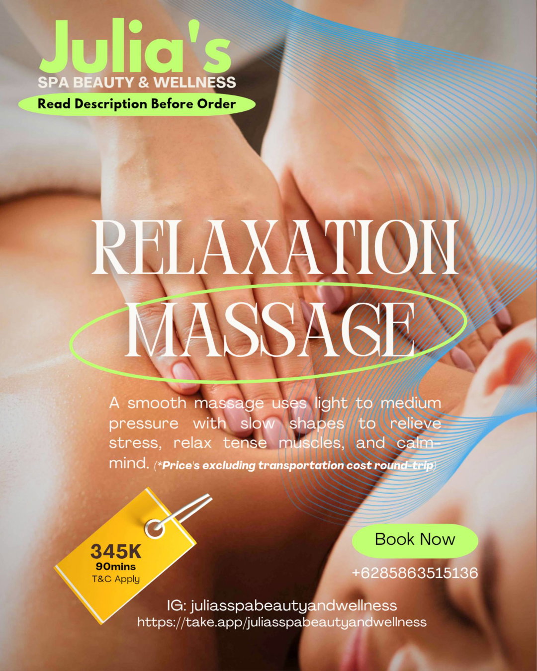 Relaxation Massage 90mins 345K