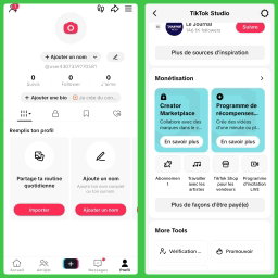 Création du compte Tik Tok monétiser et création d'affiche