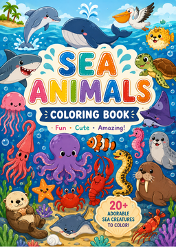 Coloring Book: Sea Animals
