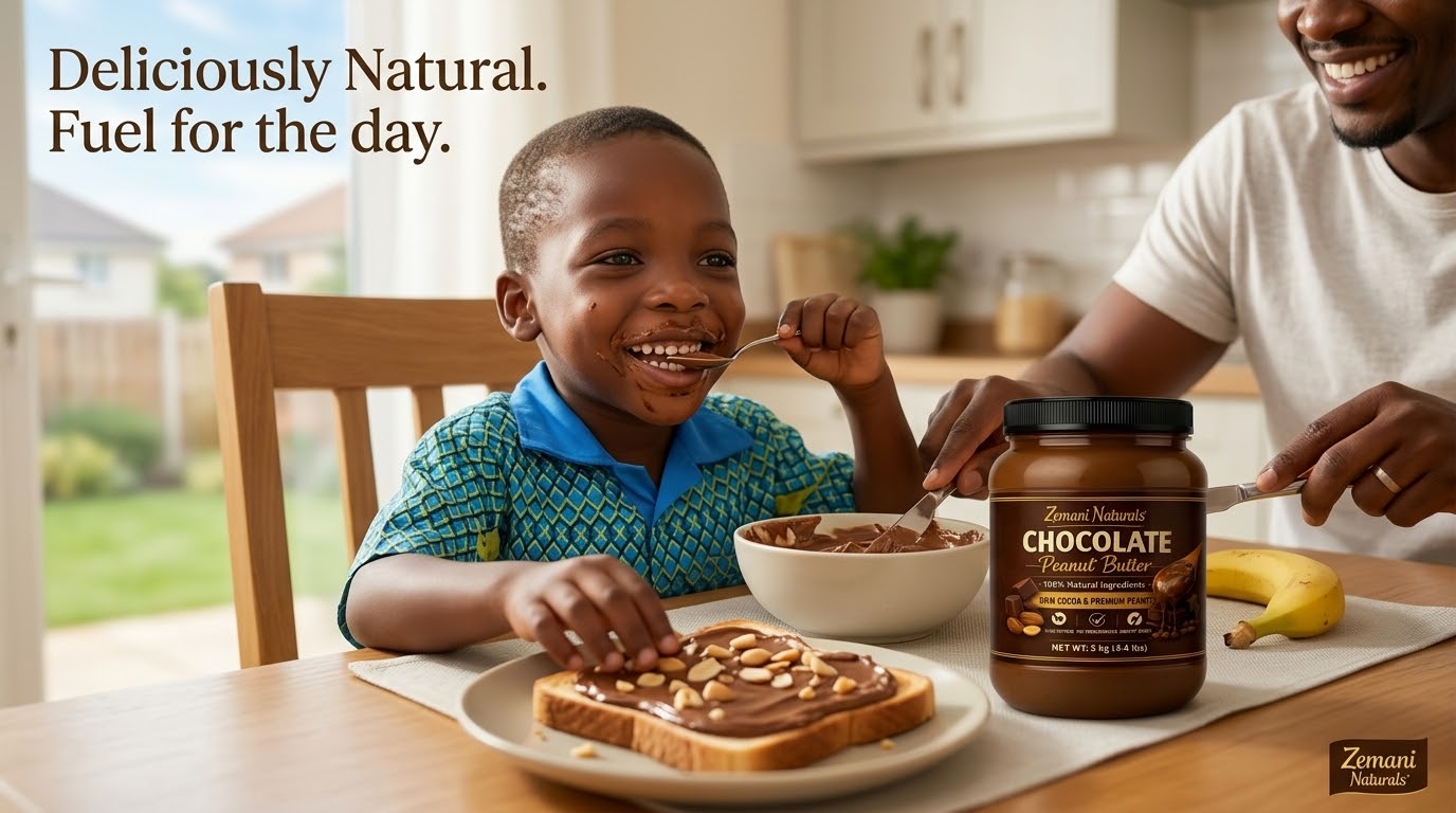 Zemani Naturals All-Natural Chocolate Peanut Butter (2 kg / 4.4 lbs) – High Protein & Zero Preservatives_3