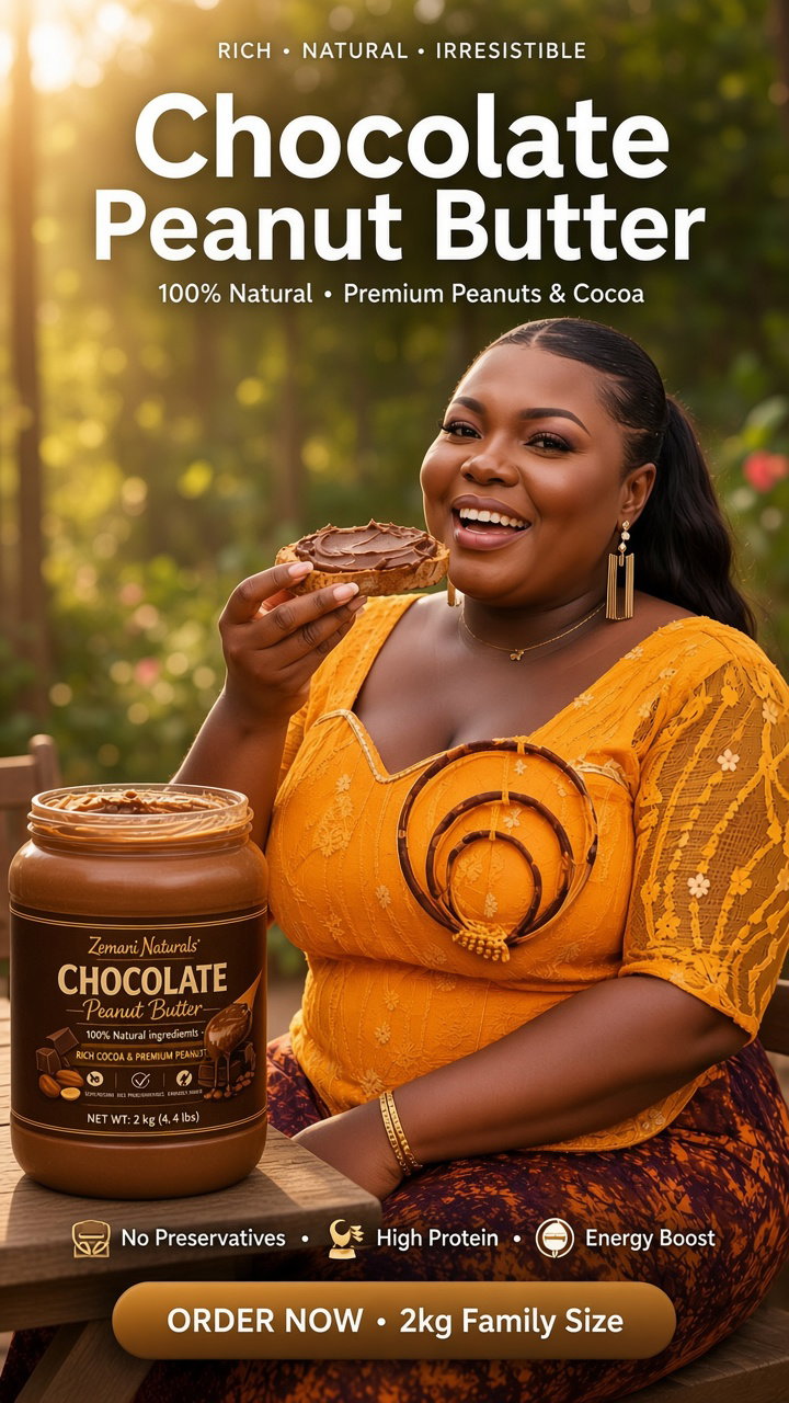 Zemani Naturals All-Natural Chocolate Peanut Butter (2 kg / 4.4 lbs) – High Protein & Zero Preservatives_4