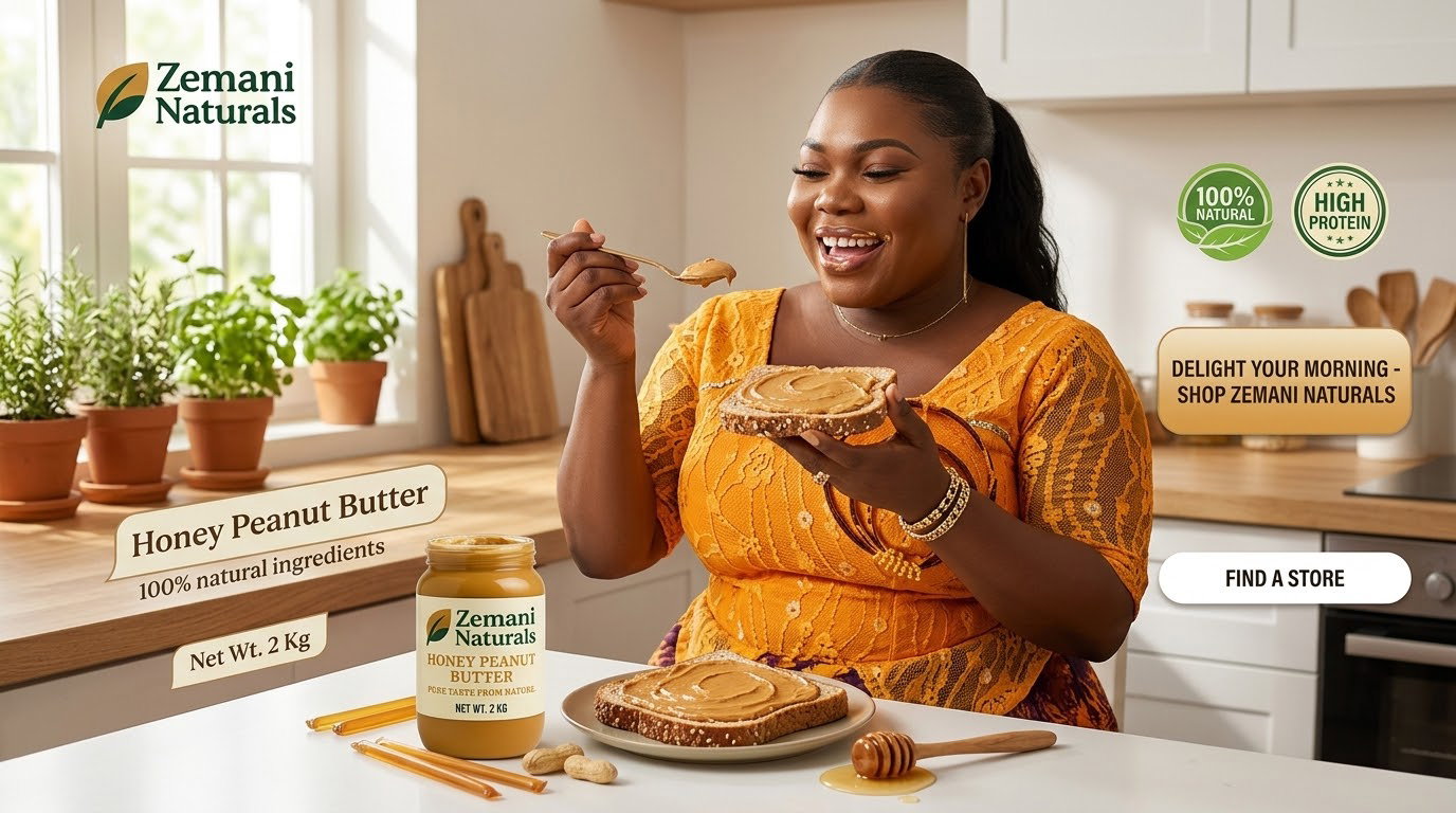 Zemani Naturals Honey Peanut Butter (2 KG) – Pure, All-Natural Energy Spread_2