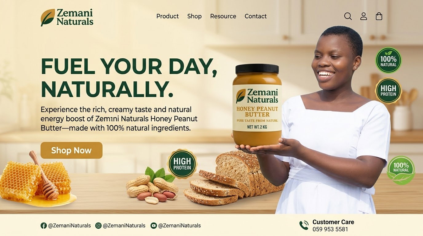 Zemani Naturals Honey Peanut Butter (2 KG) – Pure, All-Natural Energy Spread_4