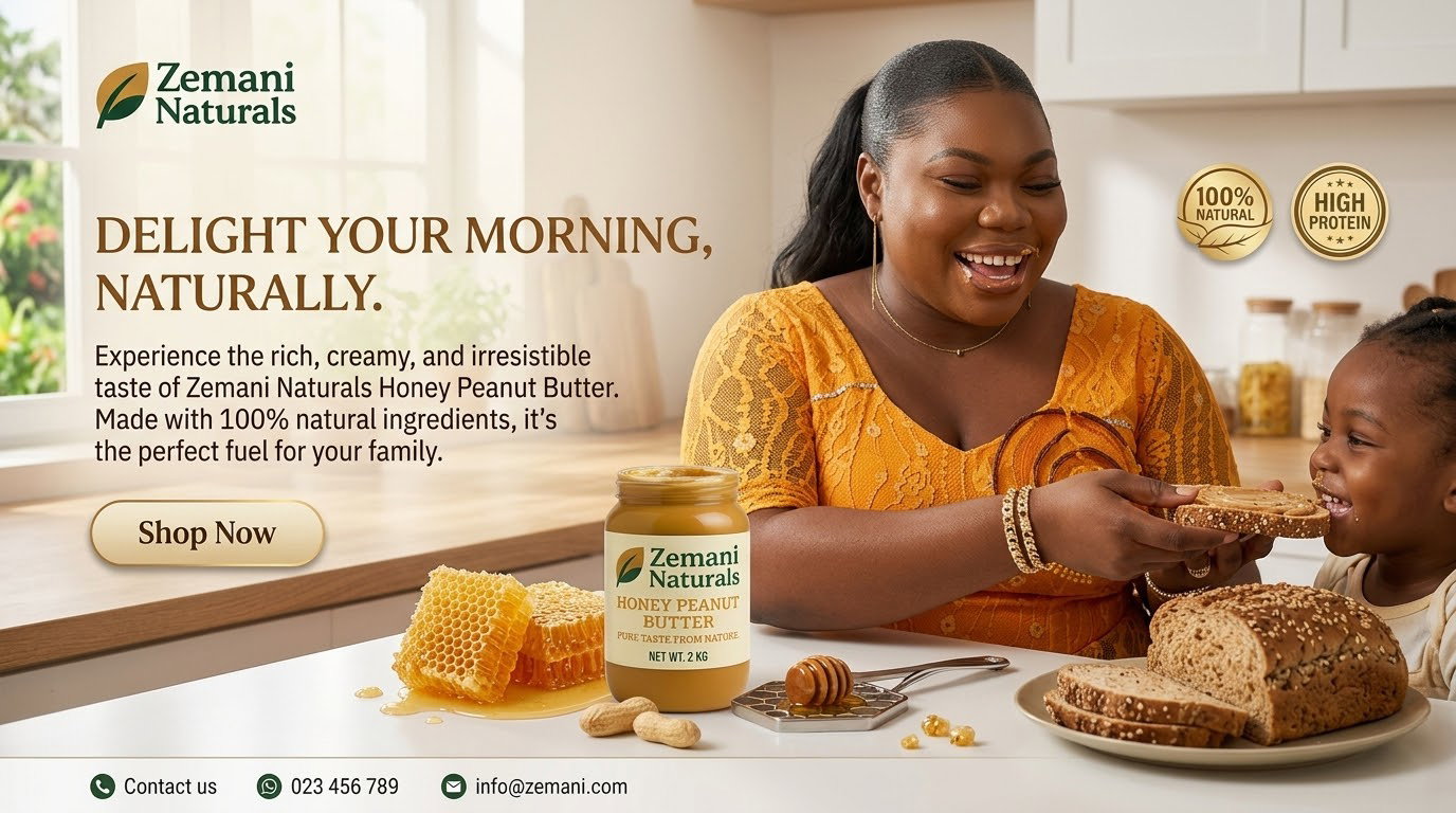 Zemani Naturals Honey Peanut Butter (2 KG) – Pure, All-Natural Energy Spread_1