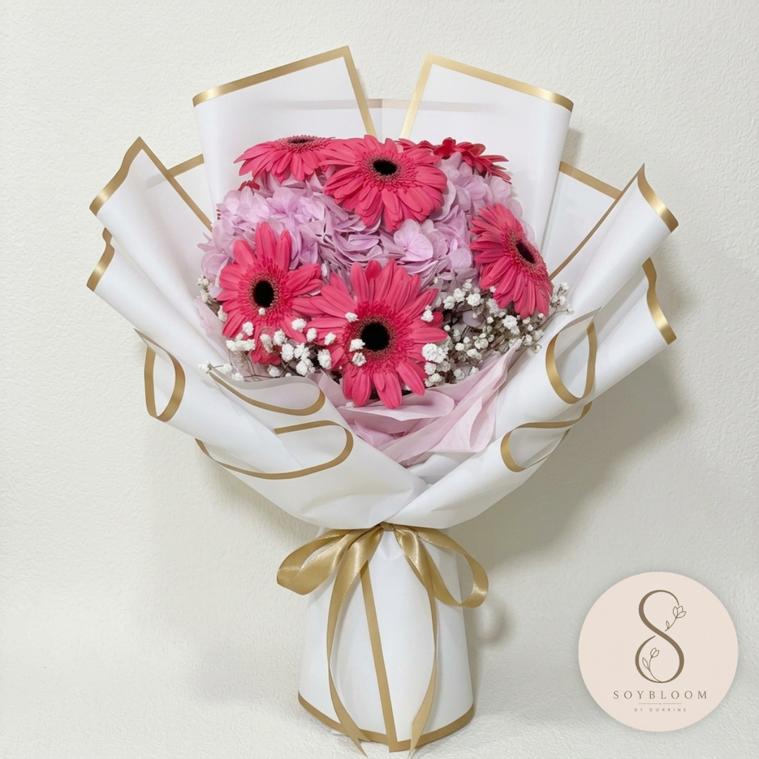 Hannah | Hydrangea Gerbera Bouquet