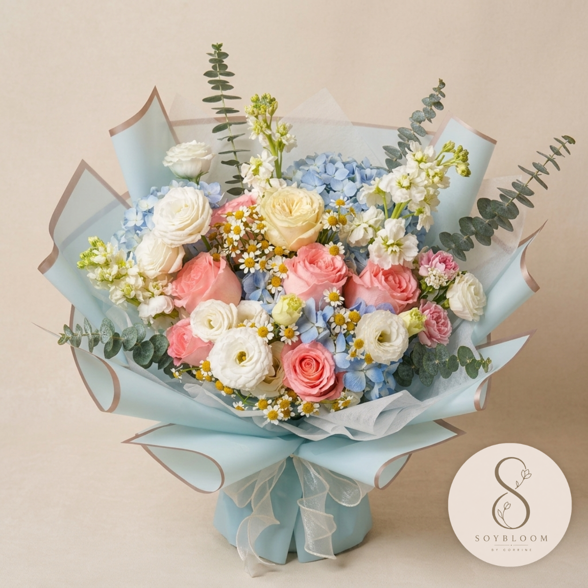 Harmonie | Hydrangea Eustoma Bouquet_0