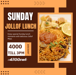 SUNDAY LUNCH PROMO (12-3pm)  
