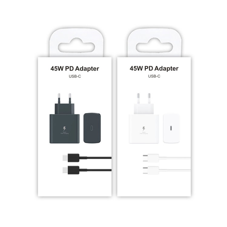 M135 45W USB-C / Type-C Port Fast Charger with 5A Type-C to Type-C Cable, EU Plug(White)_0