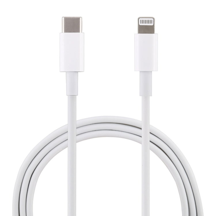 20W 9V/2A 1M USB-C / Type-C to 8 Pin PD Fast Charging Cable for iPhone, iPad, Cable Length: 1m(White)_2
