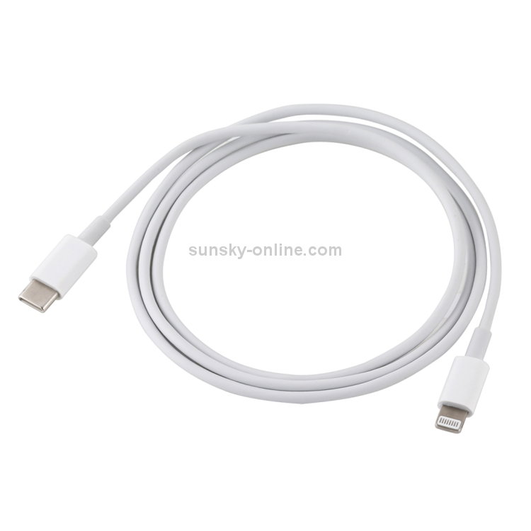 20W 9V/2A 1M USB-C / Type-C to 8 Pin PD Fast Charging Cable for iPhone, iPad, Cable Length: 1m(White)_1