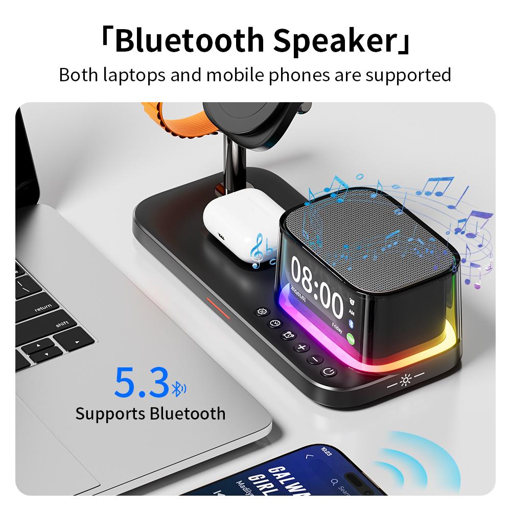 C09 Plus 5 in 1 Magnetic Wireless Charger(Black)_5