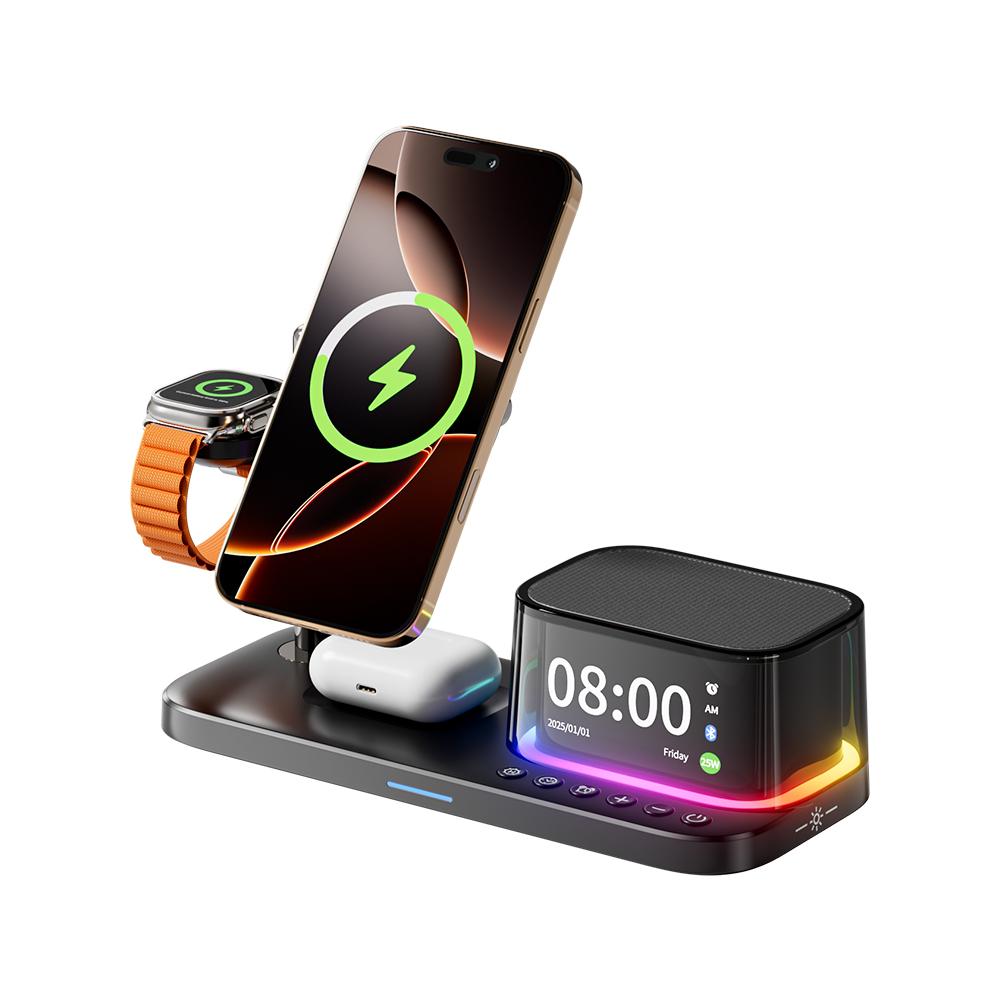 C09 Plus 5 in 1 Magnetic Wireless Charger(Black)