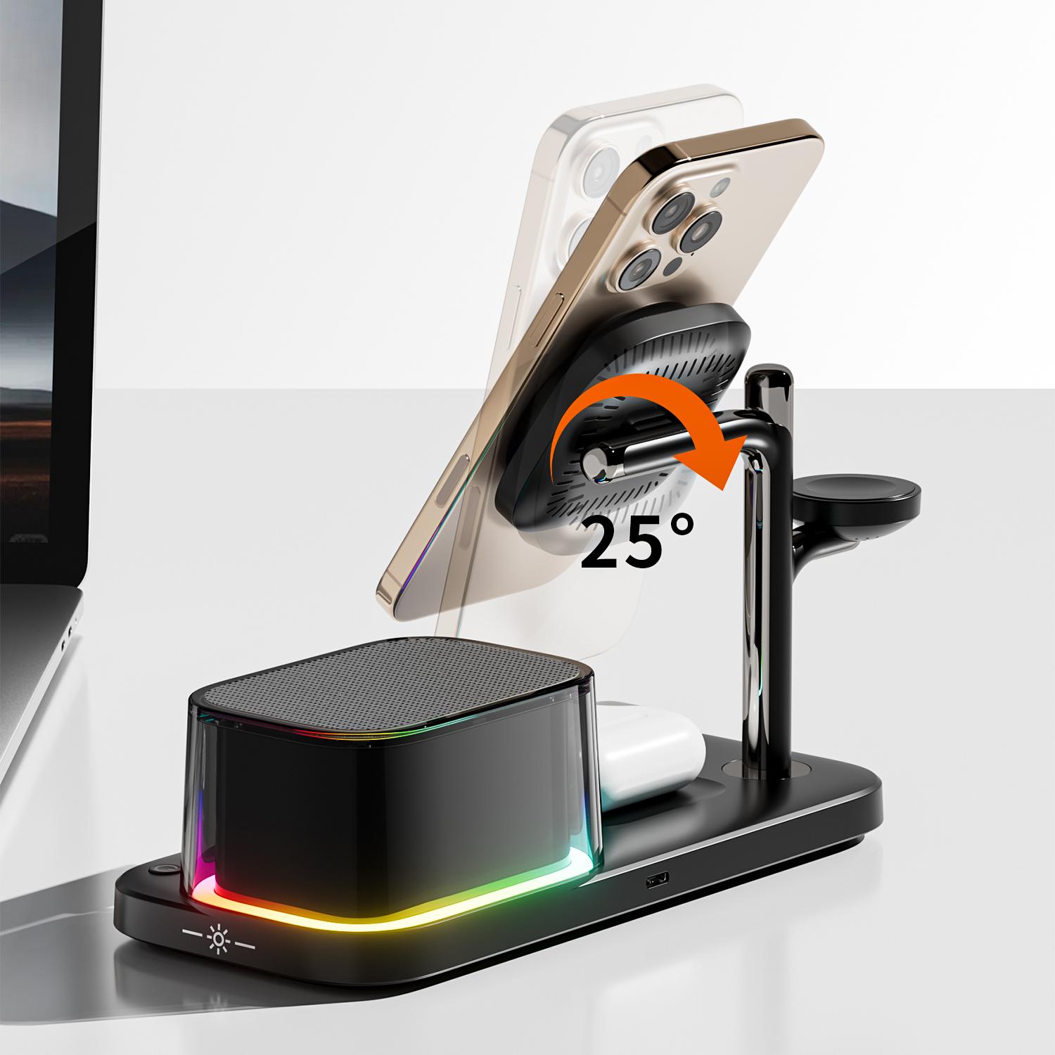 C09 Plus 5 in 1 Magnetic Wireless Charger(Black)_1